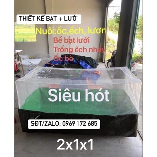 Bể bạt lưới nuôi ốc ếch cá lươn có chống nhảy