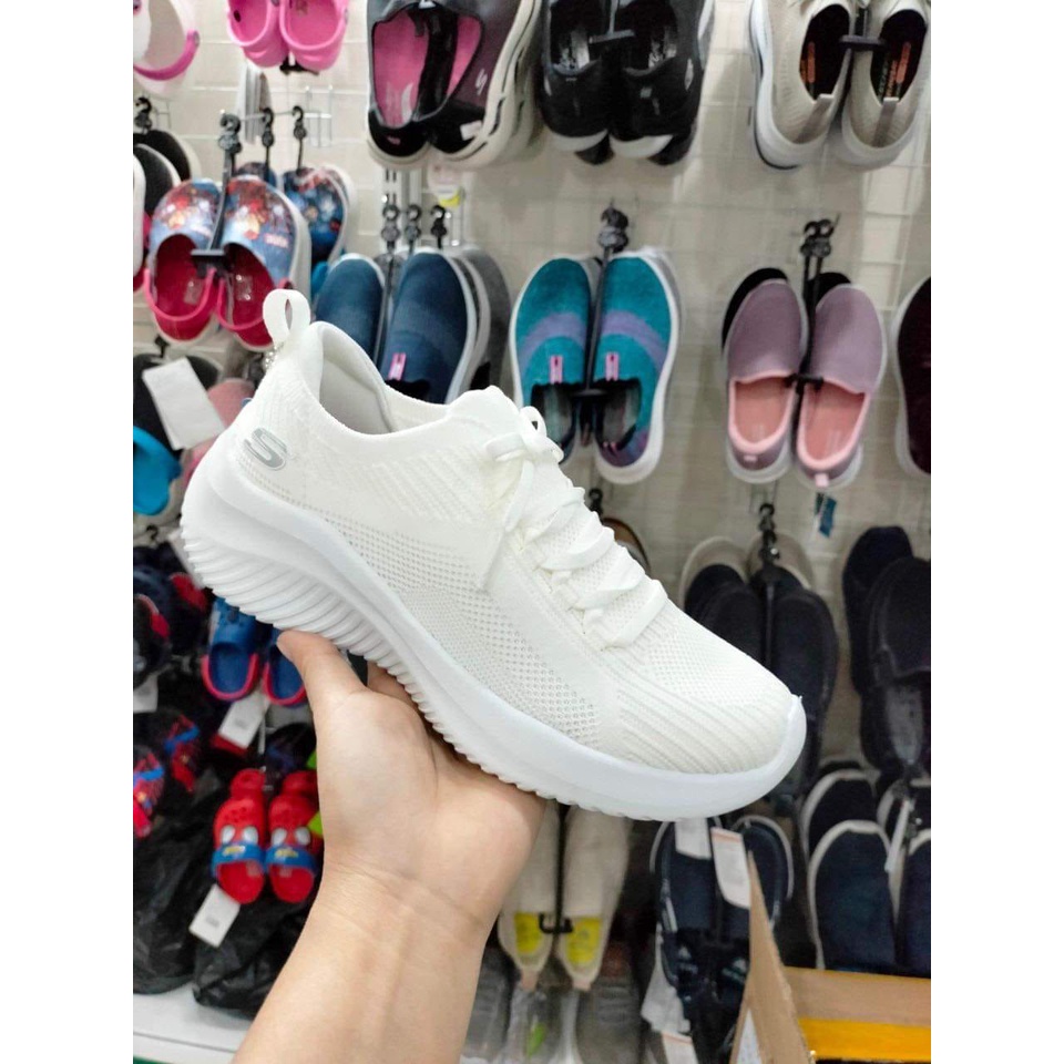 Skechers dệt kim nhũ, hàng dư liệu xuất êm nhẹ, thời trang cho nữ