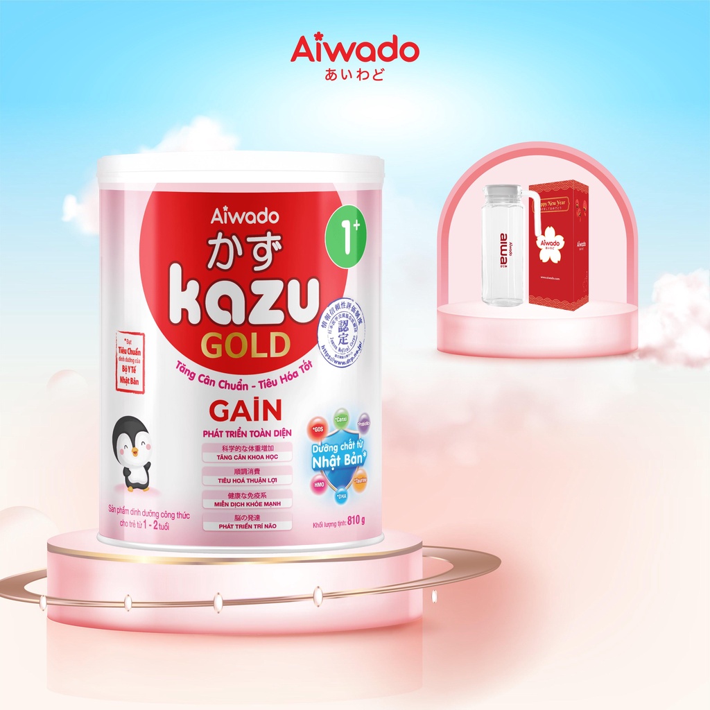 Sữa bột Aiwado KAZU GAIN GOLD 810g 1+