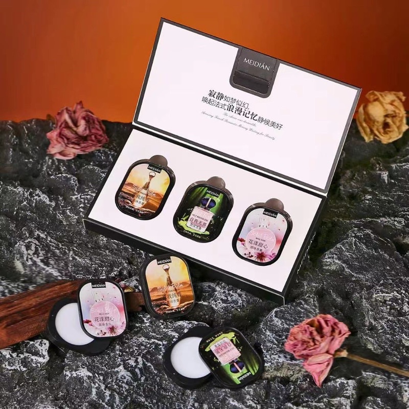 Sét 3 Hộp Nước Hoa Sáp Median Mẫu Mới