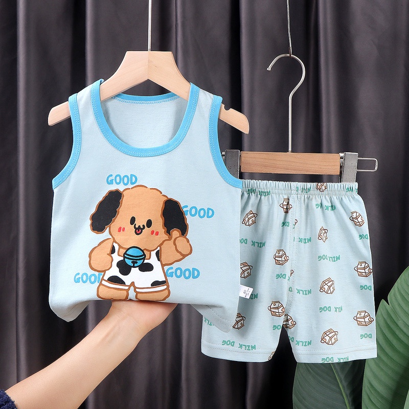 Bộ ba lỗ bé trai, áo sát nách cho bé trai hàn quốc size từ 12 đến 27kg famby