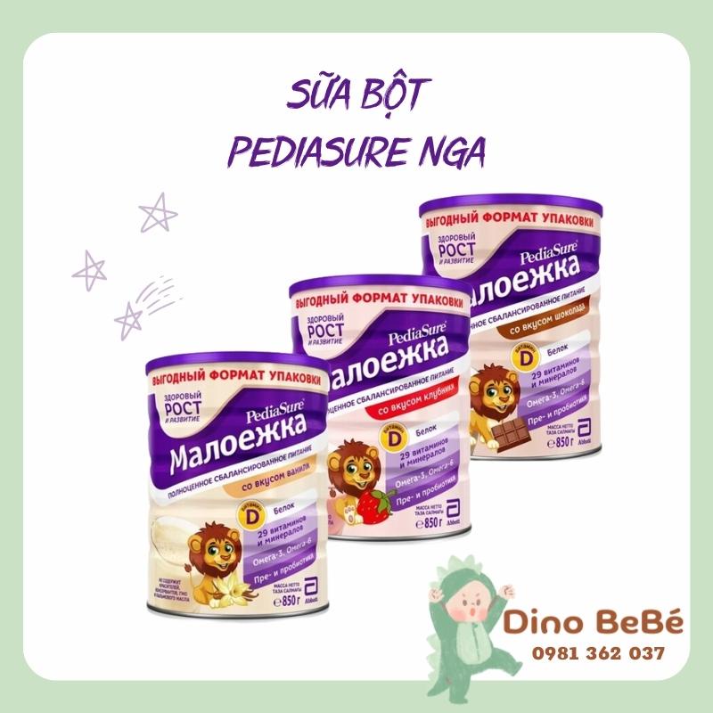 [SHIP HỎA TỐC] Sữa bột Pediasure Nga 3 vị Vani, Dâu, Socola HỘP 850G cho bé từ 1-10 tuổi