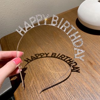 CÀI TÓC HAPPY BIRTHDAY ĐÍNH ĐÁ LẤP LÁNH