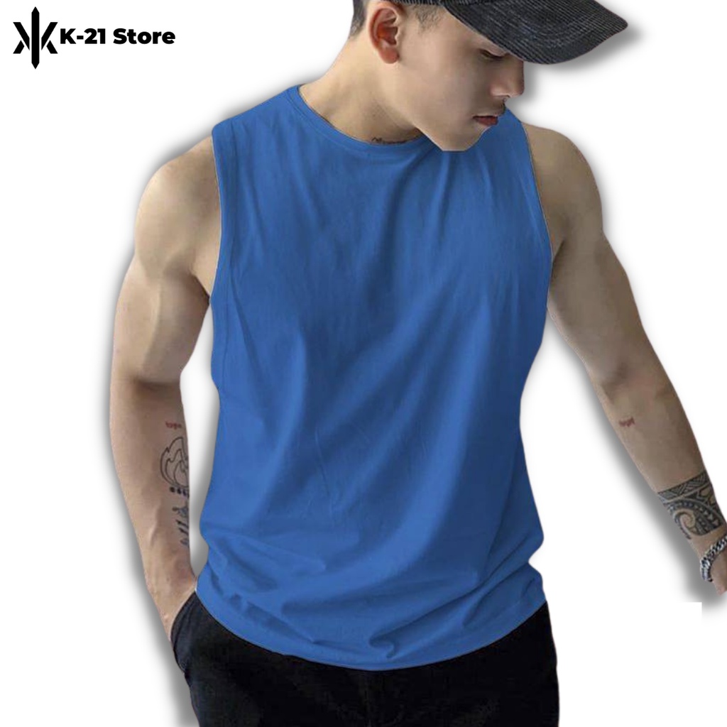 Combo 3 Áo ba lỗ Nam - Áo thun nam vải cotton - Áo 3 lỗ tập gym thoáng mát hút mồ hôi đủ size từ 45kg đến 90kg K-21
