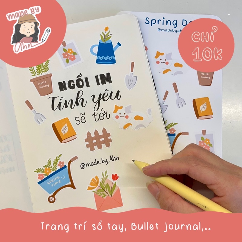 Sticker SPRING DAY - Made by Ahn thiết kế