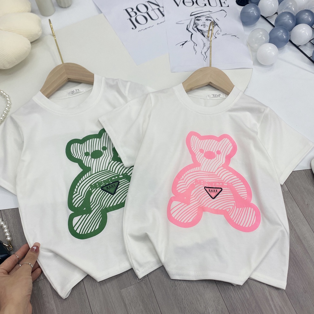 Bộ quần áo cotton hè "RABBIT" 14-45kg cho bé gái 4-14 tuổi. Xinh xắn đáng yêu. Hàng may kỹ. STG17