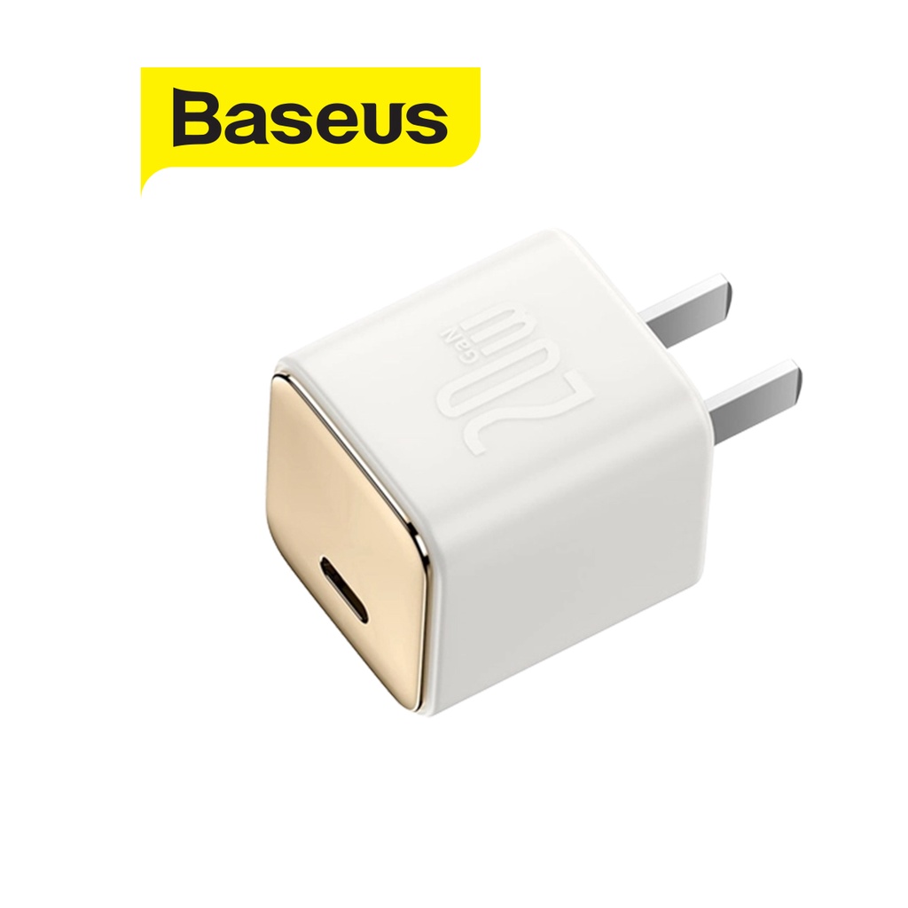 Củ sạc nhanh Baseus GaN3 Fast Charger 1C 20W Type C PD20W QC 3.0 chân dẹt Cho 13/14promax/Samsung/Xiaomi
