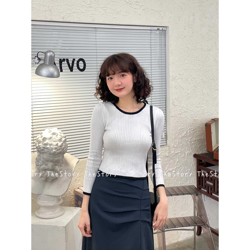 Chân váy dài nhún 1 bên  CV352