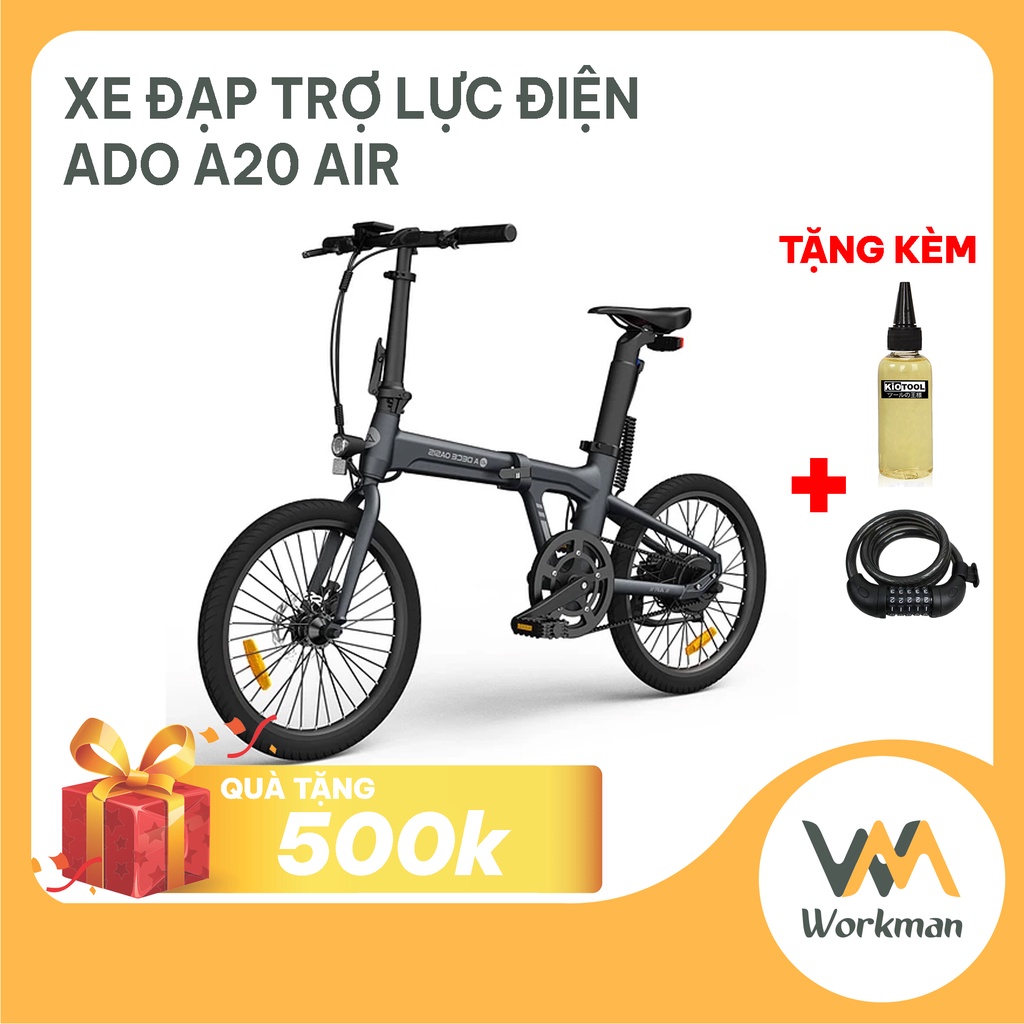 Xe Đạp Trợ Lực Điện ADO A20 Air - Xe Đạp Gấp Gọn - Nhẹ Nhàng