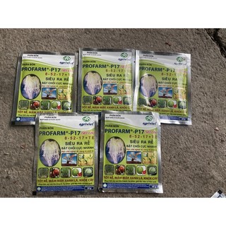 Combo 5 gói Phân bón Profarm- P17( siêu lân) 8- 52-17 + TE siêu ra rễ, bật chồi cực nhanh