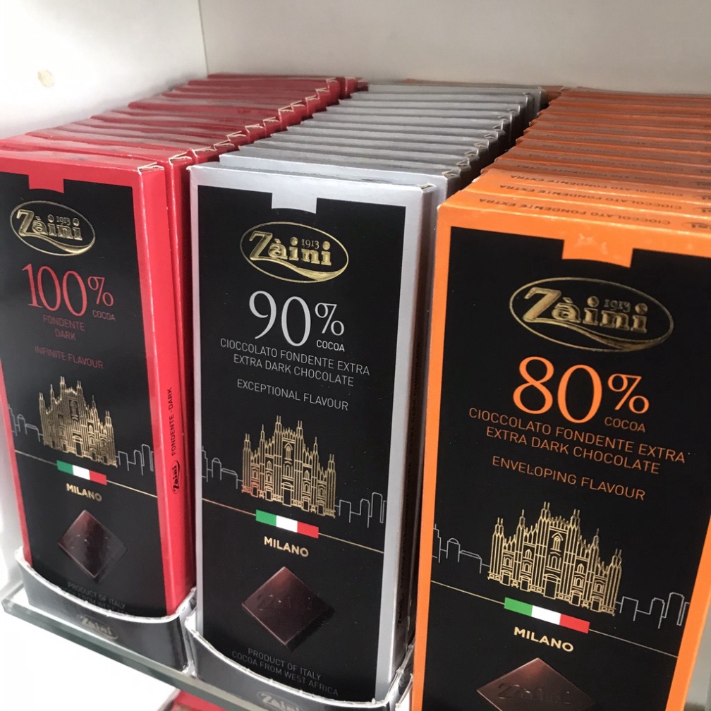 Socola Zaini đậm vị cacao Cioccolato Fondente Extra 75g