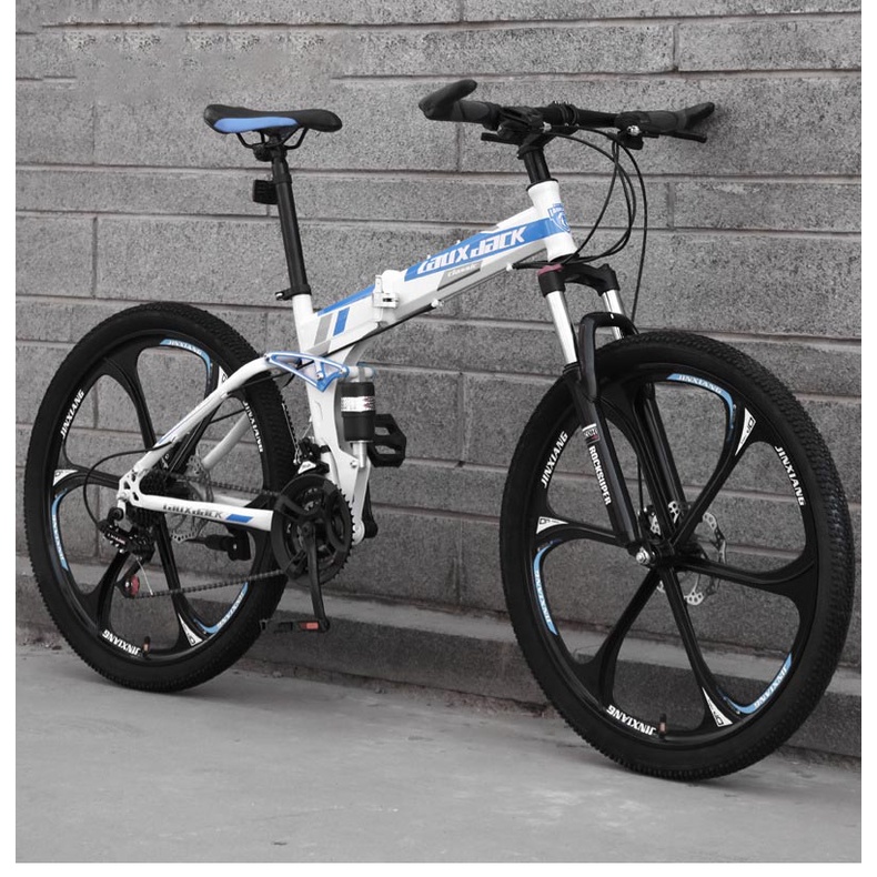 xe đạp gấp lauxjack. 26 inch 21 tốc độ thay đổi giảm xóc xe đạp phanh đĩa xe đạp sinh viên xe đạp leo núi lauxjack