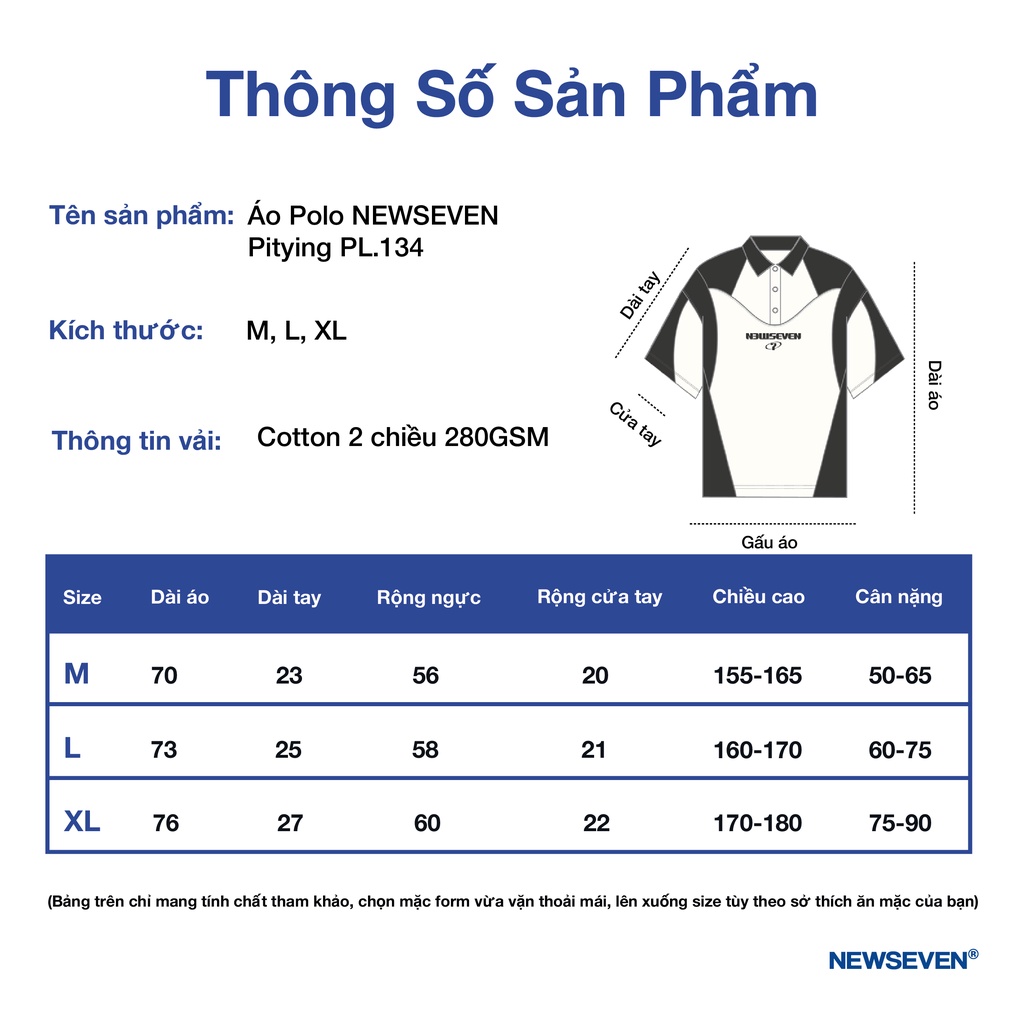 Áo Polo NEWSEVEN Pitying PL.134 | BigBuy360 - bigbuy360.vn