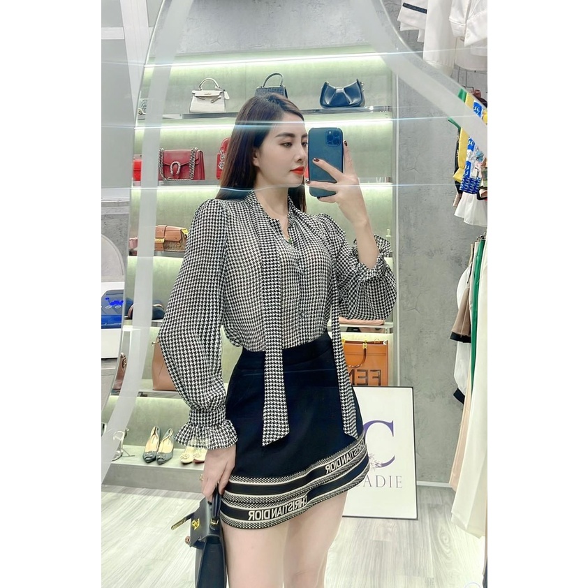Set Áo Sơ Mi Kết Hợp Chân Váy Big Size 60 -90kg Hàng Thiết Kế Tôn Dáng , Trẻ Trung.
