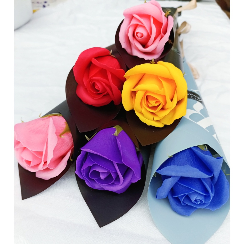 sỉ, bó hoa hồng sáp 1 bông - quà tặng, ngày lễ, 14/2, 8/3, 20/10, 20/11