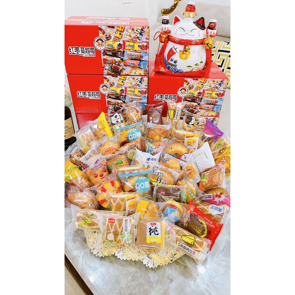 Bánh Mix Đài Loan Thùng 2kg Không Trùng Vị- Bánh mix đủ vị mềm mịn thơm ngon đầy dinh dưỡng
