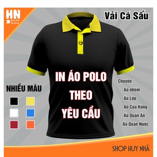 [Cá Sấu Poly Thái] In Áo Thun Polo Theo Yêu Cầu ! Chất vải dày, Mịn, Không xù lông, Nhiều màu (Hình nhắn tin Shop)