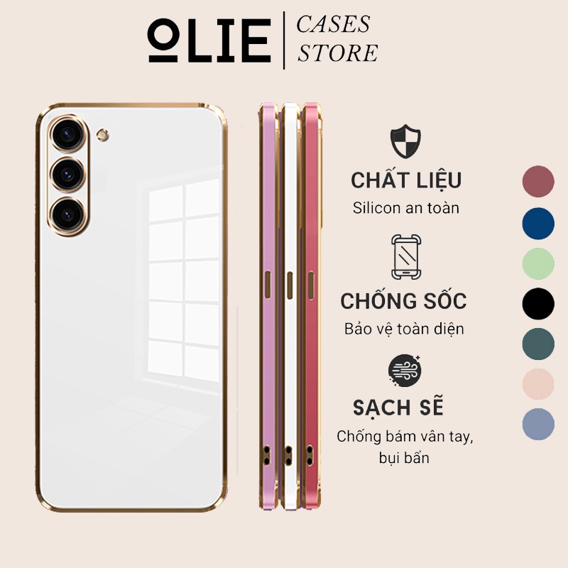 Ốp lưng Samsung S23 S23 plus S23 Ultra S22 S22+ S22 Ultra S21 Fe ốp điện thoại mạ viền thời trang