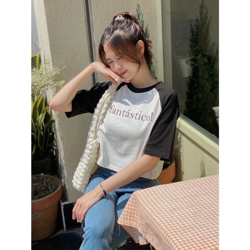 Áo Thun Crop - fantástico - Raglan