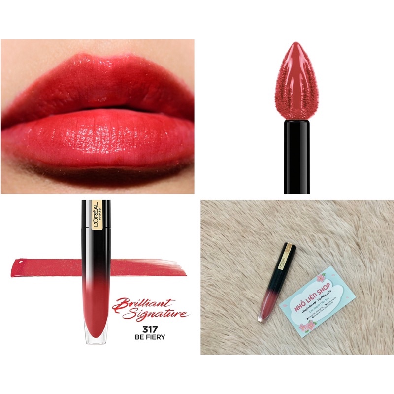 SON MÔI LOREAL BRILLIANT SIGNATURE SHINE CHÍNH HÃNG MỸ