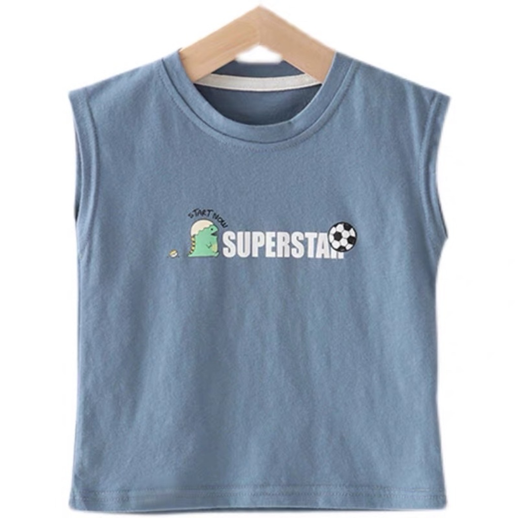 Áo ba lỗ bé trai bé gái, áo sát nách in hình quả bóng chất cotton thoáng mát-BINBON KIDS