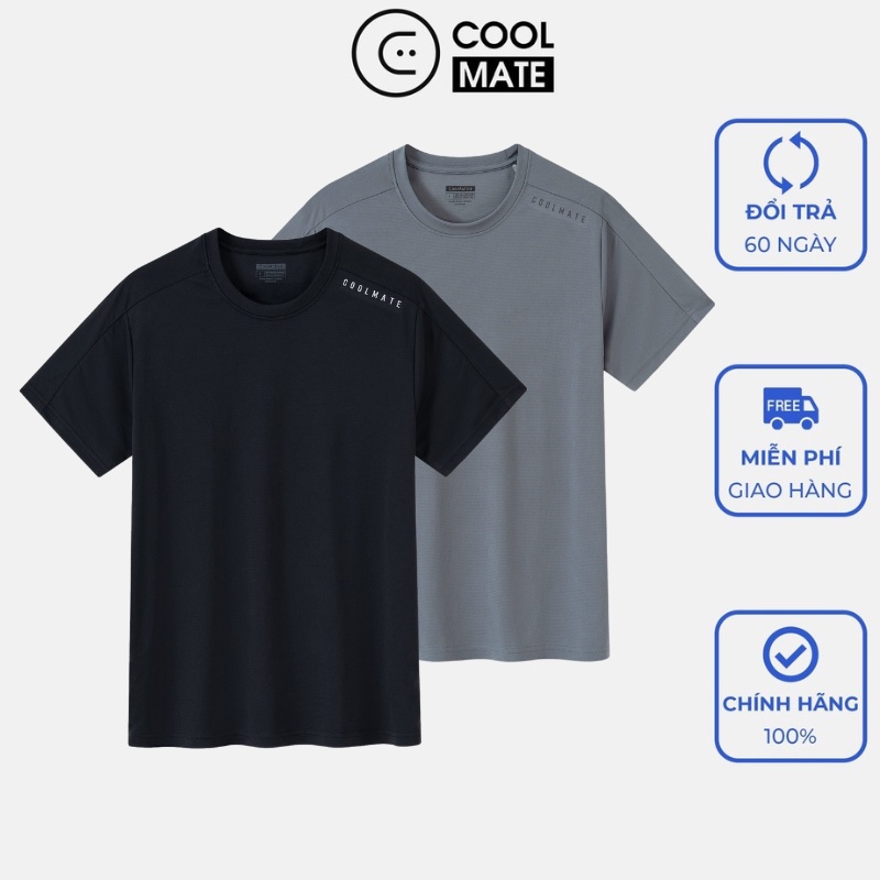 Combo 2 Áo thun thể thao Acitive V1 thoáng khí nhanh khô - thương hiệu Coolmate