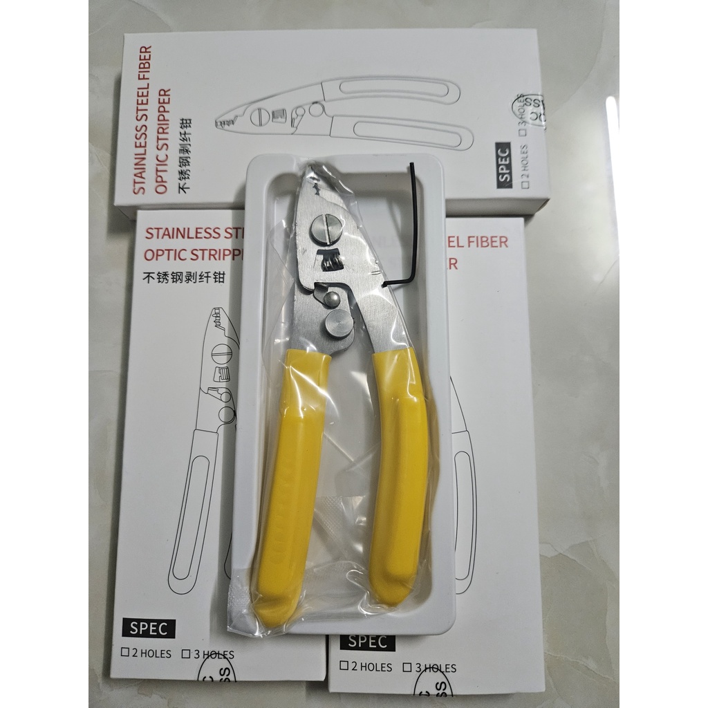 Kìm tuốt sợi quang VCF CHẤT LIỆU THÉP KHÔNG GỈ, 2 lỗ HOẶC 3 lỗ