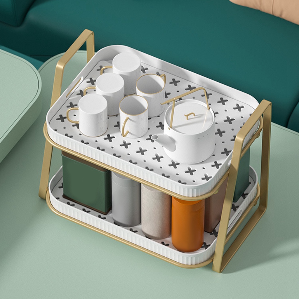 Set 2 Khay Đựng Gia Vị 2 Tầng Có Thể Tháo Rời Tiện Dụng