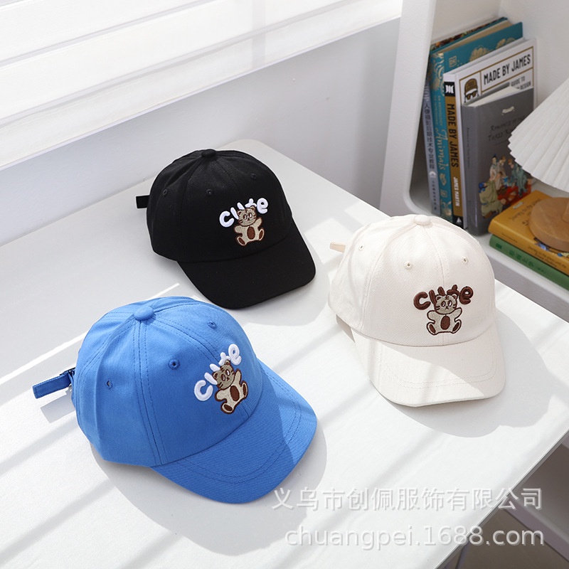 Mũ Lưỡi Trai Hình Chú Gấu Hoạt Hình Đáng Yêu Thời Trang Xuân Thu Cho Trẻ Em 1-3 Tuổi