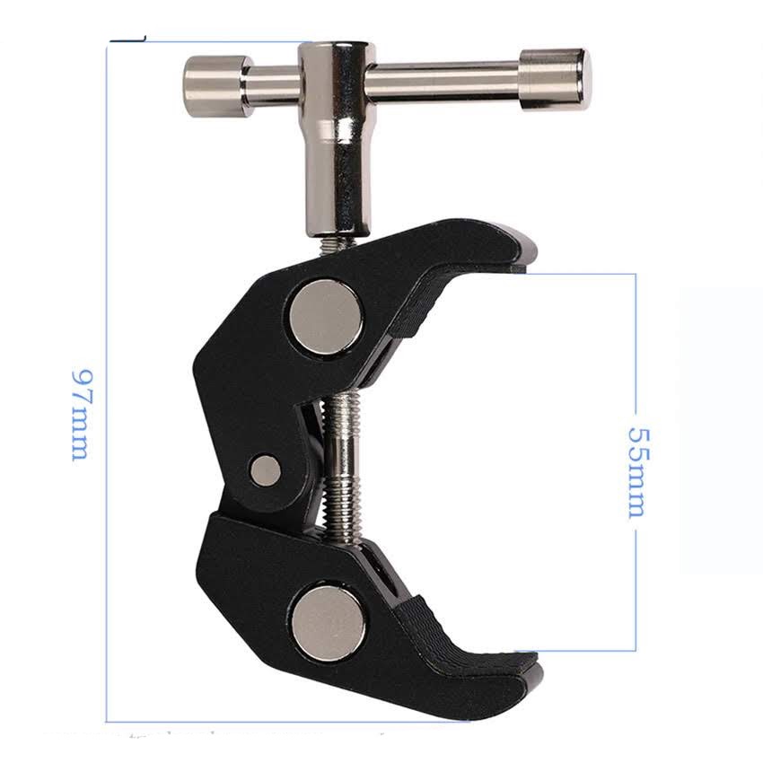 Kẹp càng cua gắn phụ kiện máy ảnh ốc chuẩn 1/4 và 3/8