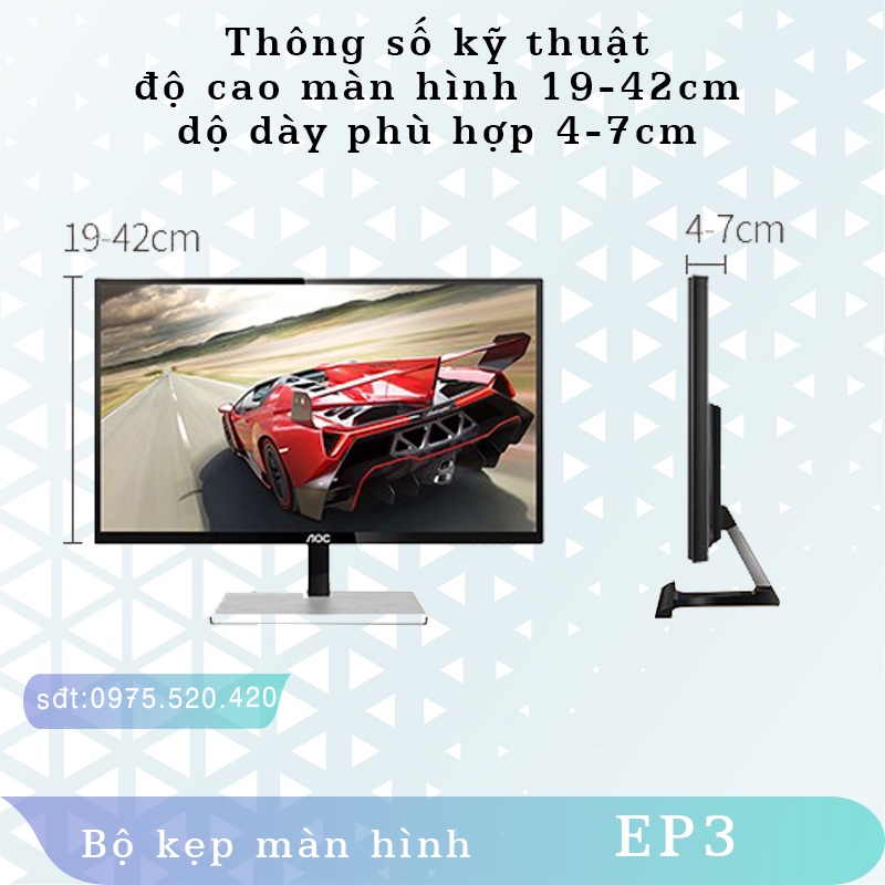A2 - #EP4 #Bộ kẹp màn hình [17-32 icnh] #Sử dụng cho màn hình không có lỗ ốc [Ưu việt hơn Fp1]