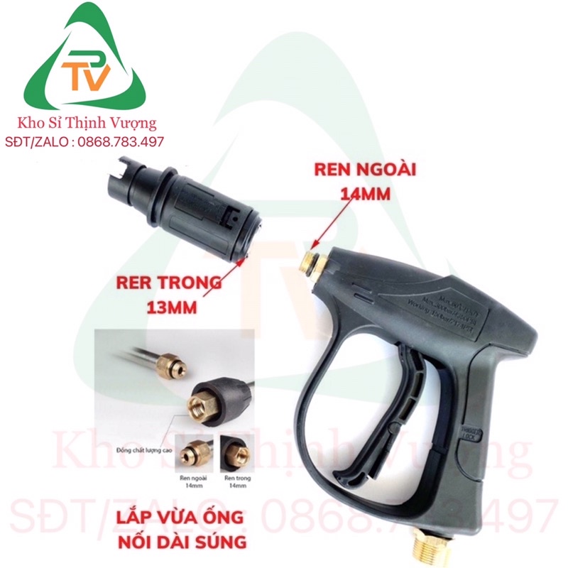 Bộ súng xịt rửa xe và bình phun bọt tuyết