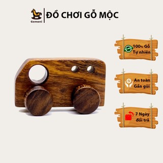 Mô hình xe bus gỗ mini - đồ chơi gỗ gemoni