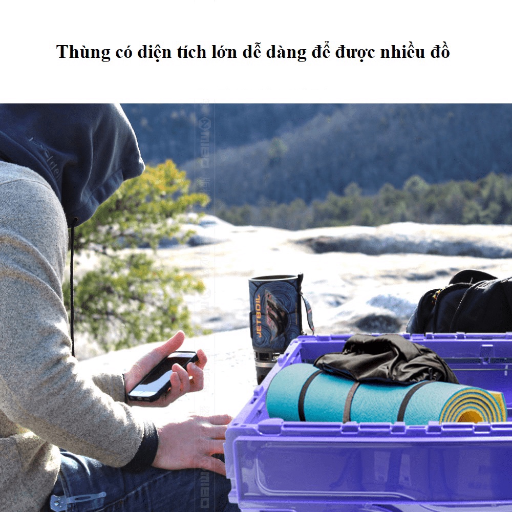 Thùng lưu trữ gấp gọn trên ô tô Michelin  - thùng đựng đồ trên xe hơi có nắp đậy an toàn với nhiều kích thước (18L