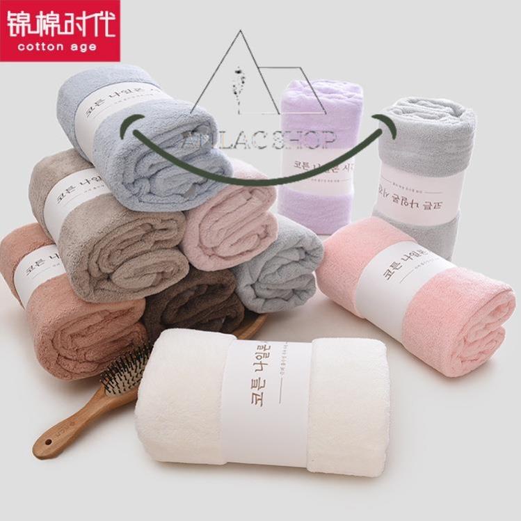 Khăn Tắm Hàn Quốc 1m4*70cm Nặng Thấm Hút Nhanh - SHOP AN LAC