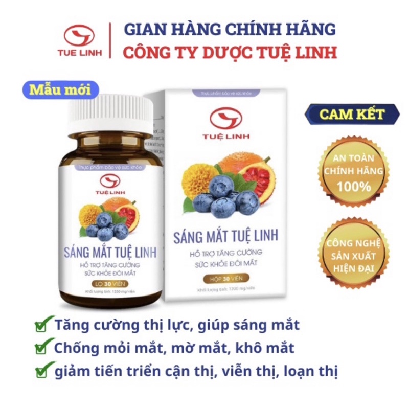 Sáng Mắt Tuệ Linh_ MIỄN PHÍ SHIPgiả.m mỏi mắt,ngừa cận thị, tăn.g khả năng nhìn trong đêm , ng.ăn tá.c h.ại của ánh sáng