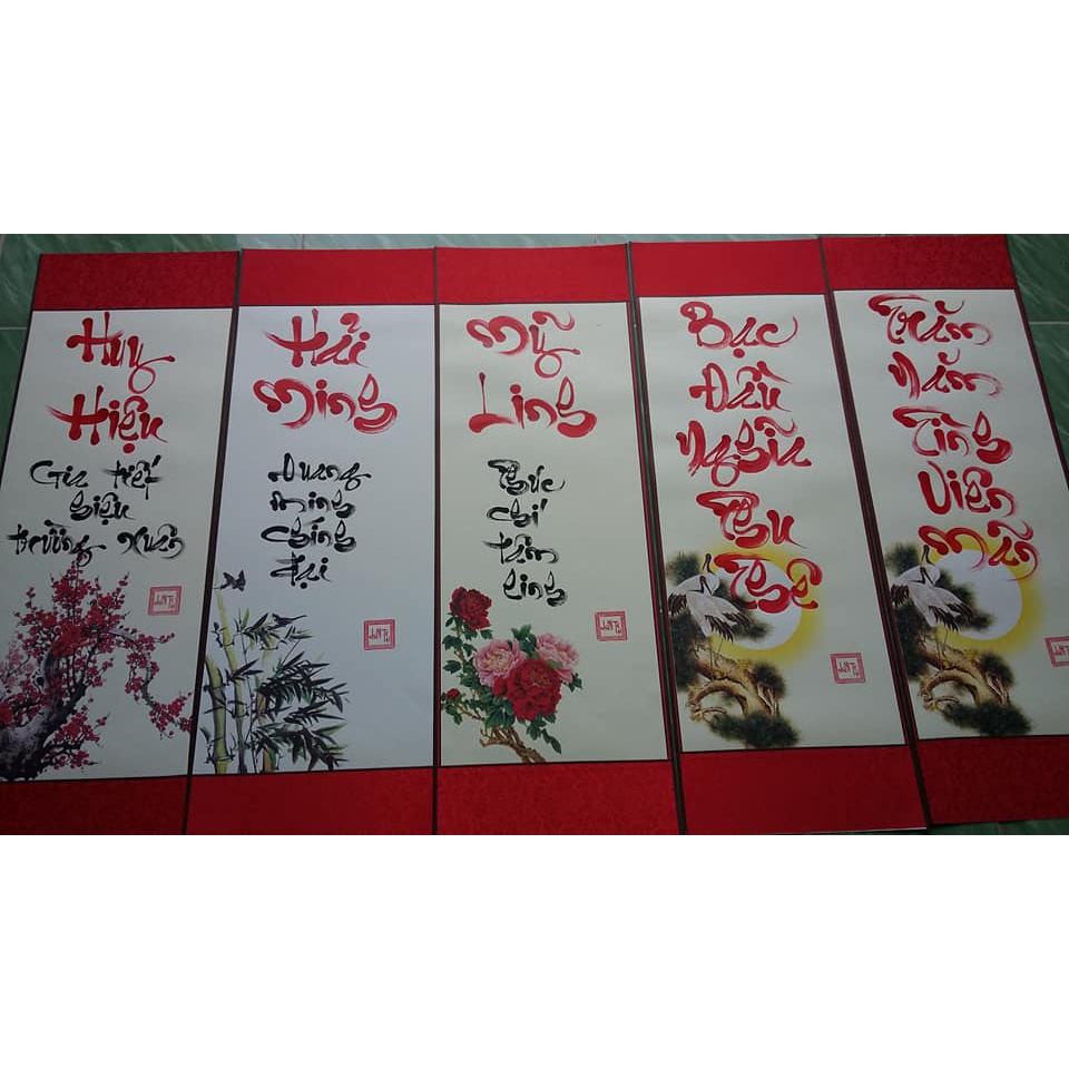 Tranh thư pháp theo tên, viết theo yêu cầu