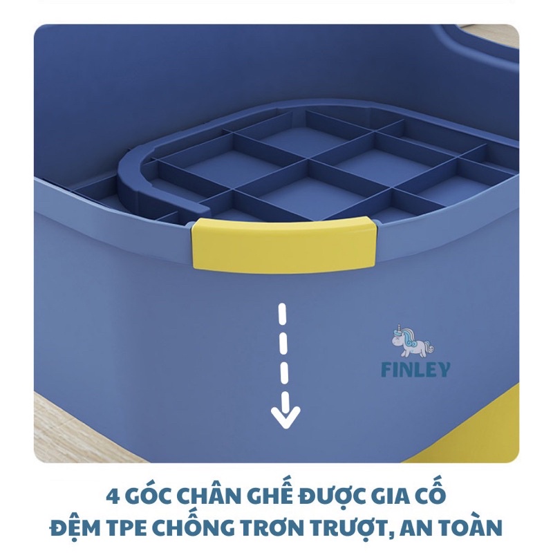 Ghế bậc thang, ghế kê chân cho bé khi đánh răng, vệ sinh vừa làm ghế tắm