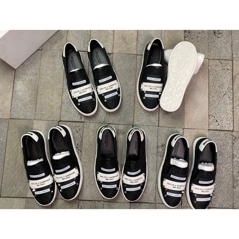 Giầy slip on nam - giầy lười Docle đính mác nổi bật