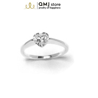 Nhẫn bạc QMJ Love đá sáng lấp lánh gia công tinh xảo - Q017