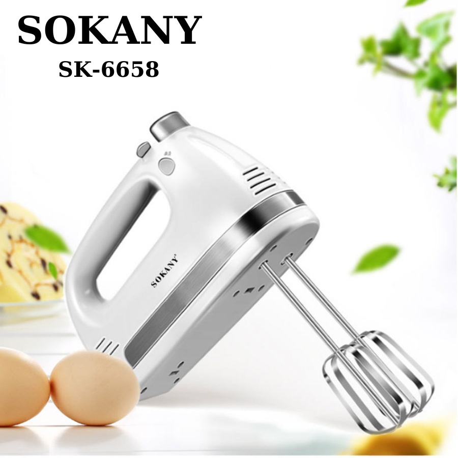 Máy Đánh Trứng Đánh Kem Nhồi Bột Cầm Tay Sokany Đa Năng Siêu Mạnh 400W Cao Cấp Nhào Trộn Bột Tốt Nhất - SKNCX6658