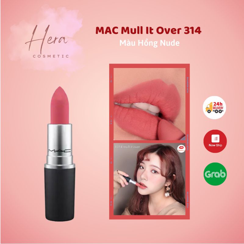 Son MAC Chính Hãng 314 Mull It Over Màu Hồng Nude Chất Son Siêu Lì