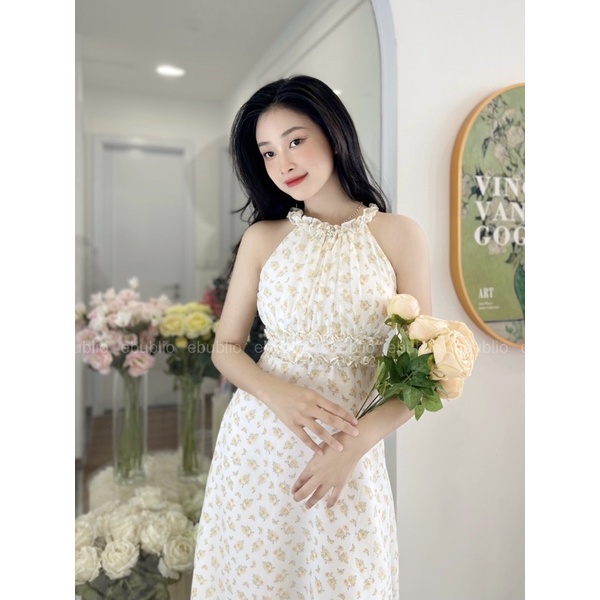 ELENA DRESS đầm hoa nhí bèo kèm tay rời Ebublio