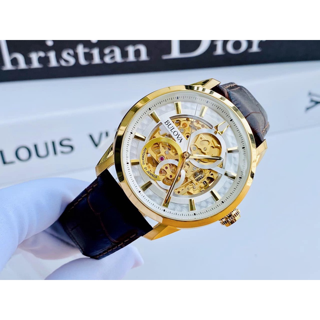Đồng Hồ Nam BULOVA Automatic 97A138 Chính Hãng Tặng Dây Da Cao Cấp