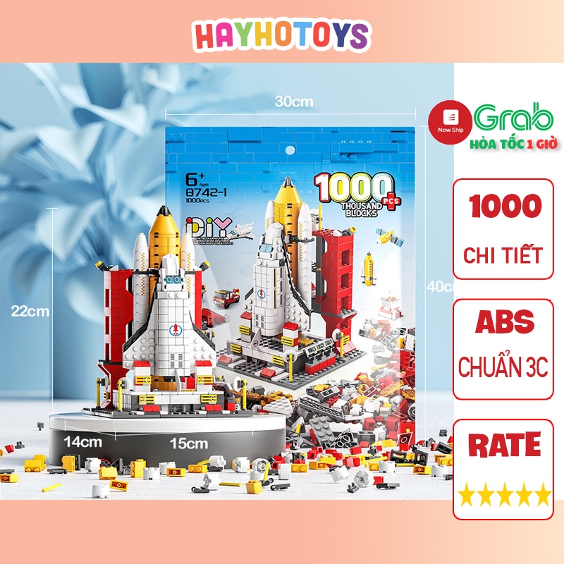 Đồ chơi lắp ráp lego tàu vũ trụ 1000 chi tiết, lắp ráp lego tàu phi thuyền khám phá không gian