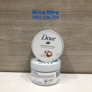 Tẩy Da Chết Toàn Thân DOVE Exfoliating Body Polish, Kem Dove chăm sóc da chiết xuất Macca