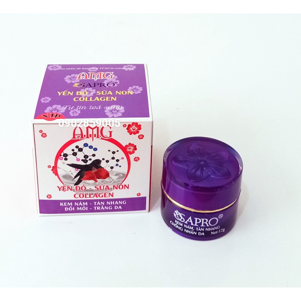 Kem Nám Tàn Nhang Đồi Mồi Sapro Yến Đỏ Sữa Non 12g