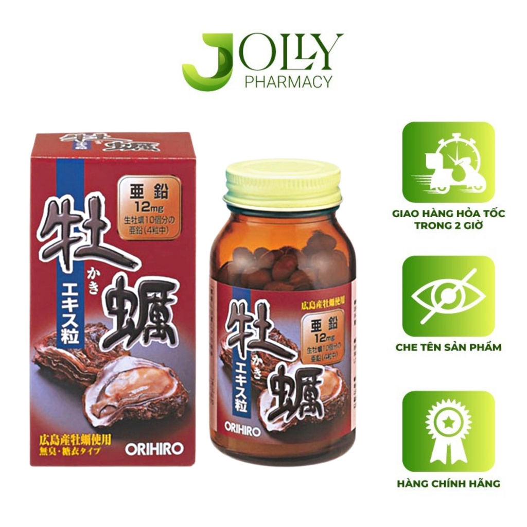 Tinh Chất Hàu Tươi Orihiro Oyster Nhật Bản 120 Viên Jolly Pharmacy