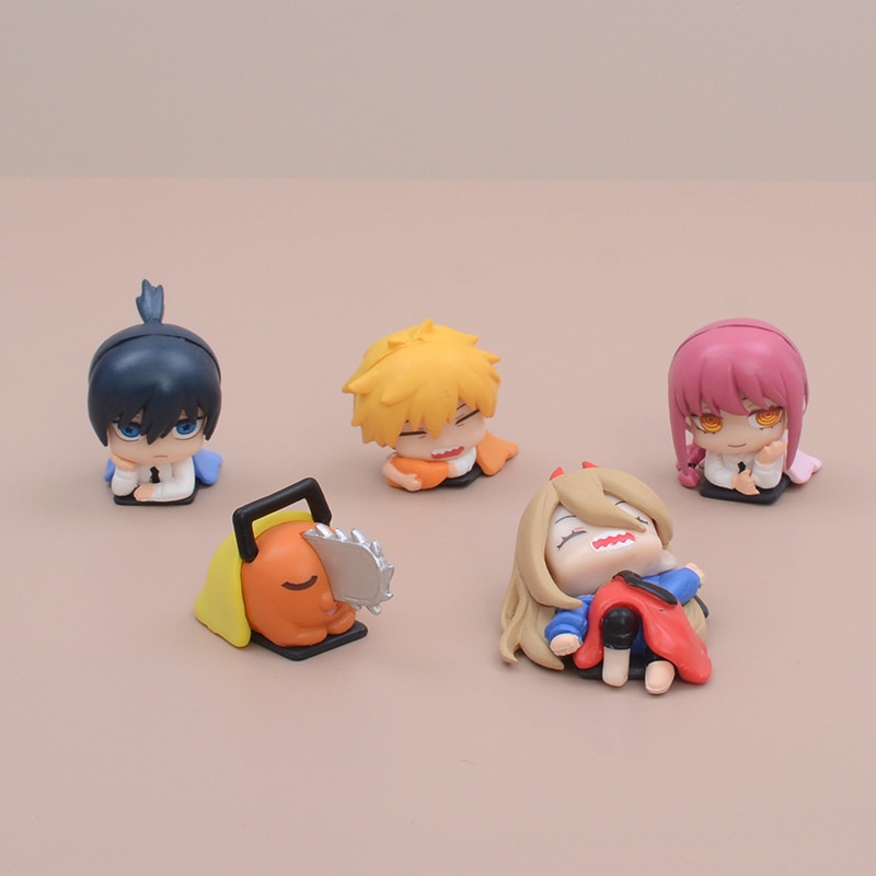 Mô hình Gacha STASTO Anime Manga Chainsaw Man Chibi Trứng Ngủ Cute, anime figure