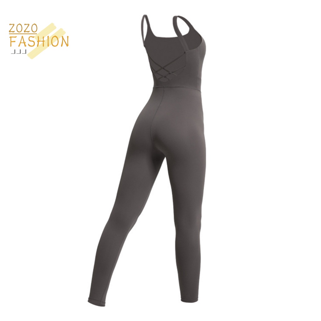 Bộ Áo Liền Quần Không Tay Mềm Mại Co Giãn Dùng Tập Yoga